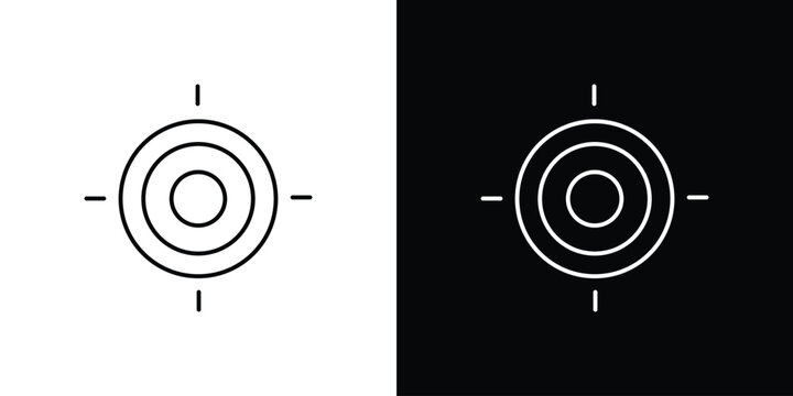 Bullseye pointer icons with Editable strokes set for UI UX