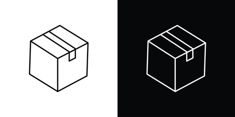 Box icons with Editable strokes set for UI UX