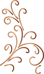 Bronze Swirl Flourish