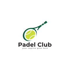padel club logo  vector template 