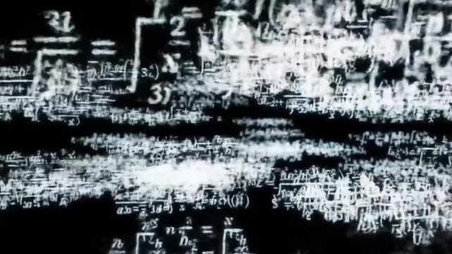A conceptual representation of advanced scientific theory and the complexity of mathematical formulas flowing through cyberspace