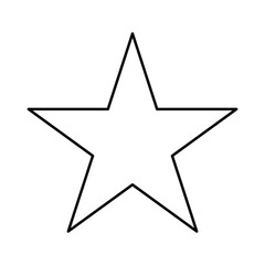 Star outline icon set vector illustration, minimal design, rating symbol, favorite element, decoration, shape, holiday, party, celebration.