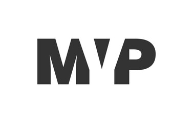 MVP logo design. Initial letter M V P bold font style for tech startups, consulting, corporate branding. Creative company name, headlines typography identity, trendy logotype.