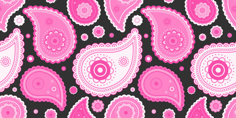 Paper medallion with floral pattern herb. Awesome paisley as custom complexity. Invitation retro style with curly orient.