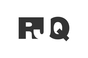 RJQ logo design. Initial letter R J Q bold font style for tech startups, consulting, corporate branding. Creative company name, headlines typography identity, trendy logotype.