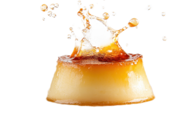 Crme brle french dessert with on transparent background, png