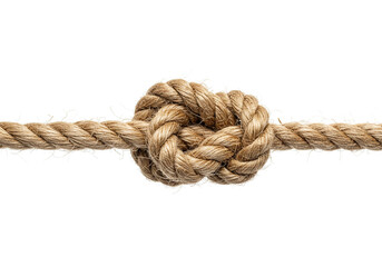 Strong rope knot symbolizing connection, teamwork, and problem-solving on a clean white background