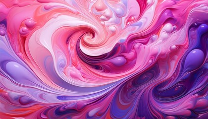 Fototapeta premium colorful abstract painting with vibrant swirls of pink and purple created in a playful style