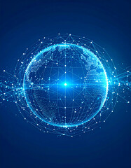 Global network earth illustration