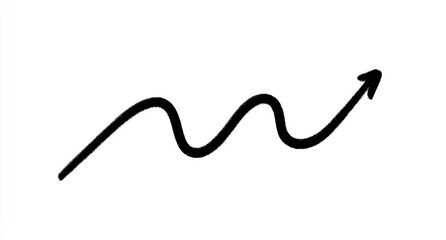 Simple, hand-drawn upward trending line graph