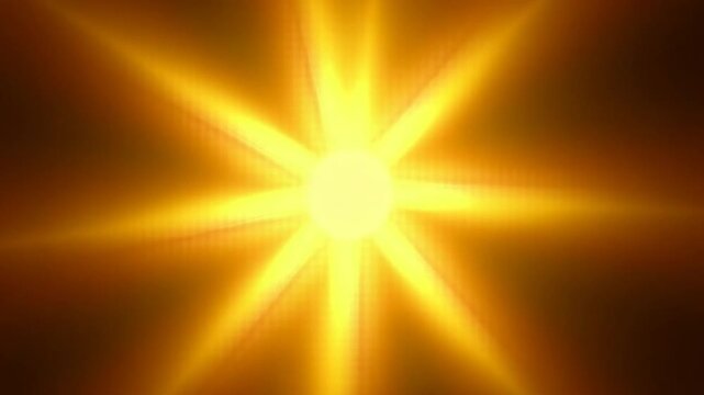 Animation loop of center gold yellow  radial shine rays
