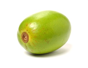 Fresh ambarella fruit isolated on a clean white surface