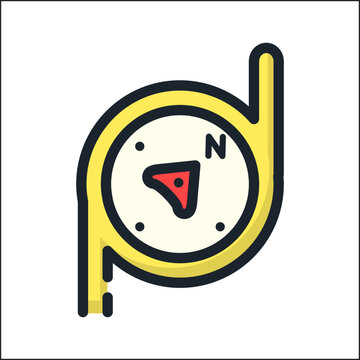 Navigation Street Icon Vector Illustration