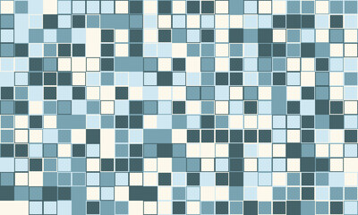 Abstract mosaic of cooltoned squares a dynamic pattern ideal for backgrounds, website design, or textile prints.