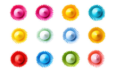 Cupcake liners on transparent background, png