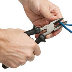 Cutting cable with pliers