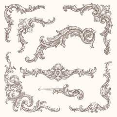 Vector Set: Calligraphic Design Elements and Page Decoration