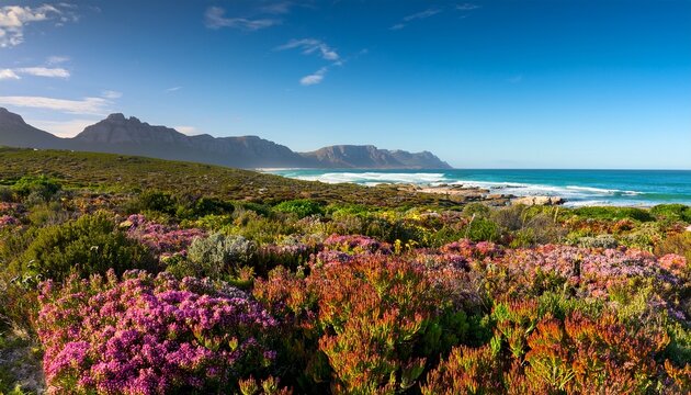 typical coastal fynbos vegetation in the cape agulhas region l agulhas in the overberg western cape south africa