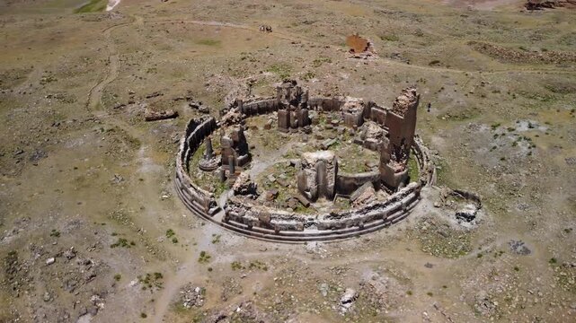 Ani Ruins Aerial Orbit &ndash; Turkey 4K Drone Landscape