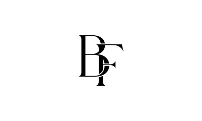 BF initial letters, monogram logo