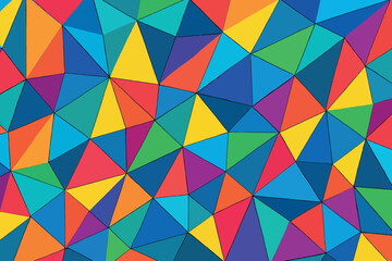 Colorful Abstract Geometric Polygon Pattern Background