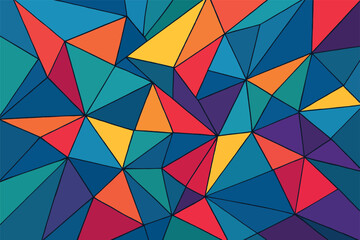 Colorful Abstract Geometric Polygon Pattern Background