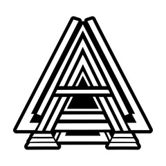 Minimalistic letter a logo in solid style