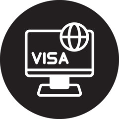 Nomad visa glyph icon