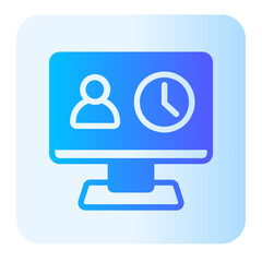 Clock gradient icon