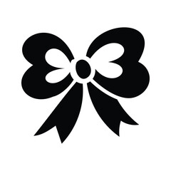 Hand drawn bow element icon solid style vector illustration design