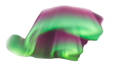 Vibrant Aurora Borealis Display Isolated