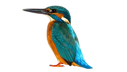 Obraz premium Kingfisher profile, vibrant colors