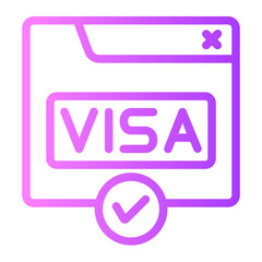 Web nomad visa gradient icon