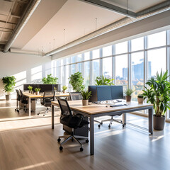 Modern open plan office space