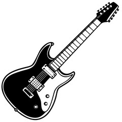Obraz premium electric guitar vector illustration