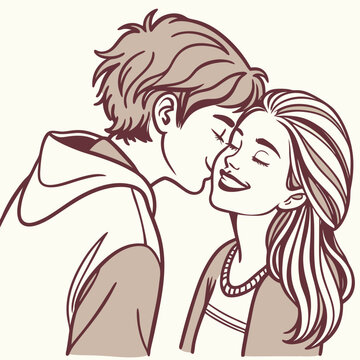 vector illustration of a couple