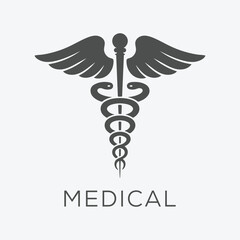 Snakes wings stick icon simple illustration of snakes wings stick vector icon for web design.