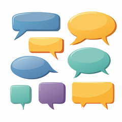 Speech Bubbles set. Speech bubbles blank isolated on white background. speech bubble comic signs.