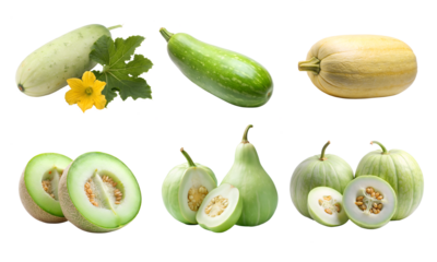Set of fresh Ash gourd, Winter melon, White petha png  vegetables 
