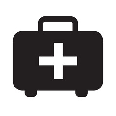 Obraz premium First Aid Kit Icon Vector - Medical Emergency Kit Illustration