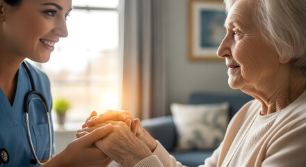 Compassionate Care:  Nurse and Elderly Patient