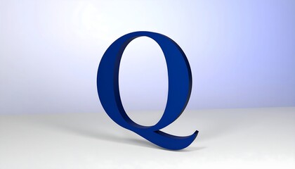 3D rendered capital letter Q