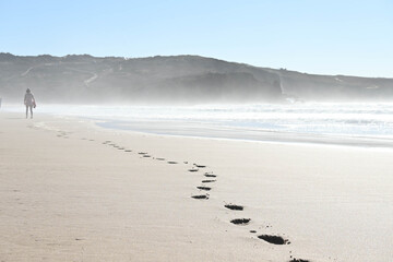 footprints in the sand