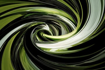 Modern Art Elegance: Swirling Colors and Geometric Patterns Abstract black and light green Background
