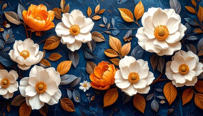 Floral decorative wall art