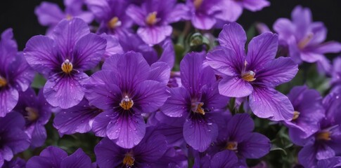 Close-up of vibrant purple anggrek violet, delicate petals, color, stunning flower, spring