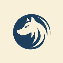 wolf animal abstract logo modern style