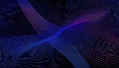 flowing neon wave lines in deep blue and violet abstract digital background with futuristic grid texture perfect for modern design or tech wallpaper