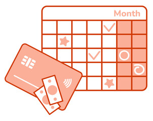 Keeping track of upcoming payments with calendar