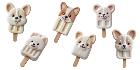 Adorable Animal Popsicles Present Playful Summer Treats
Charming Canine Ice Cream Delights Display Sweetness